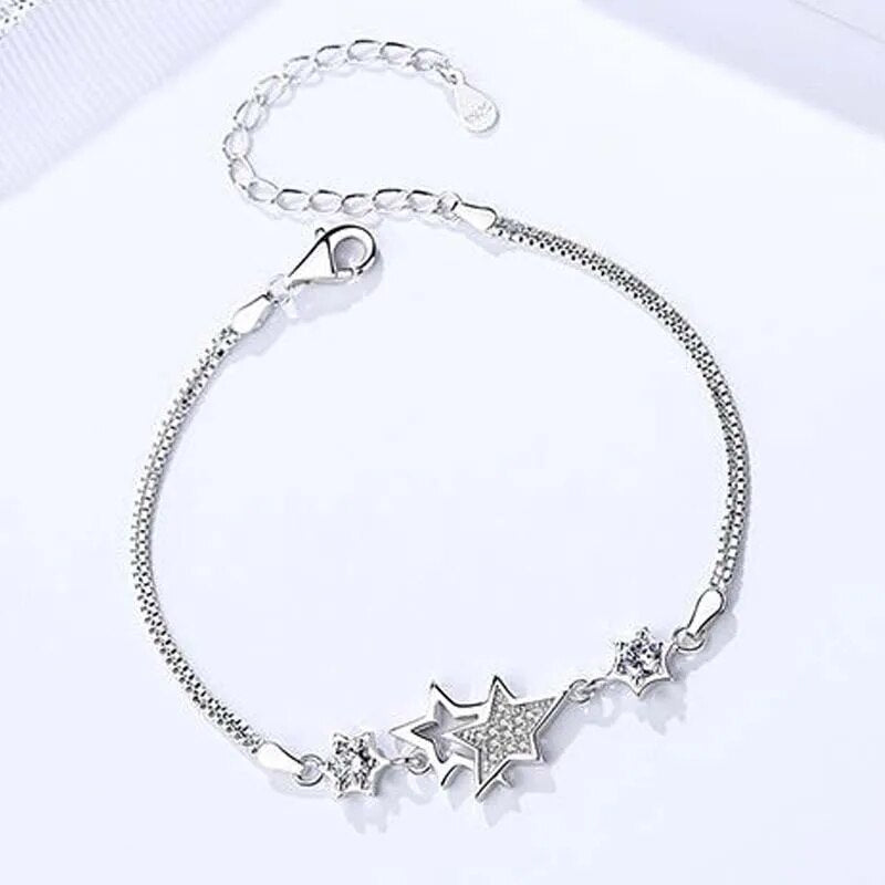 Silber Sternen Armband